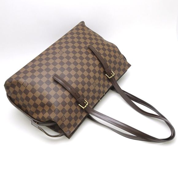 Louis Vuitton Damier Chelsea Ebene Shoulder Tote Brown - Picture 3 of 7